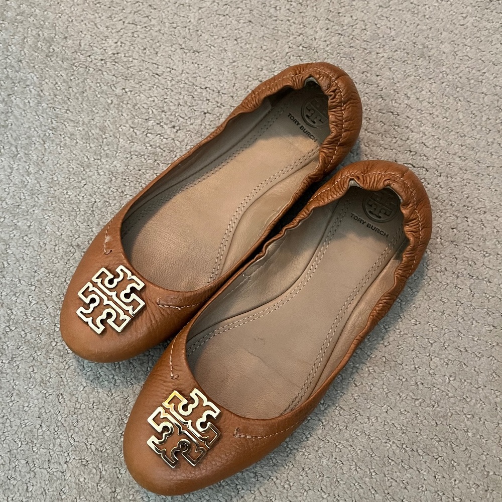 Tory Burch Tan Flats - woman’s size 8